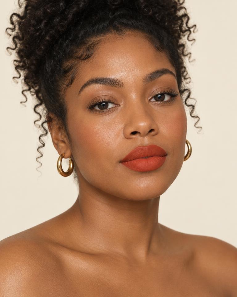 Model with medium skin tone wearing Ember